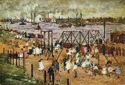Maurice Prendergast The East River oil painting on canvas